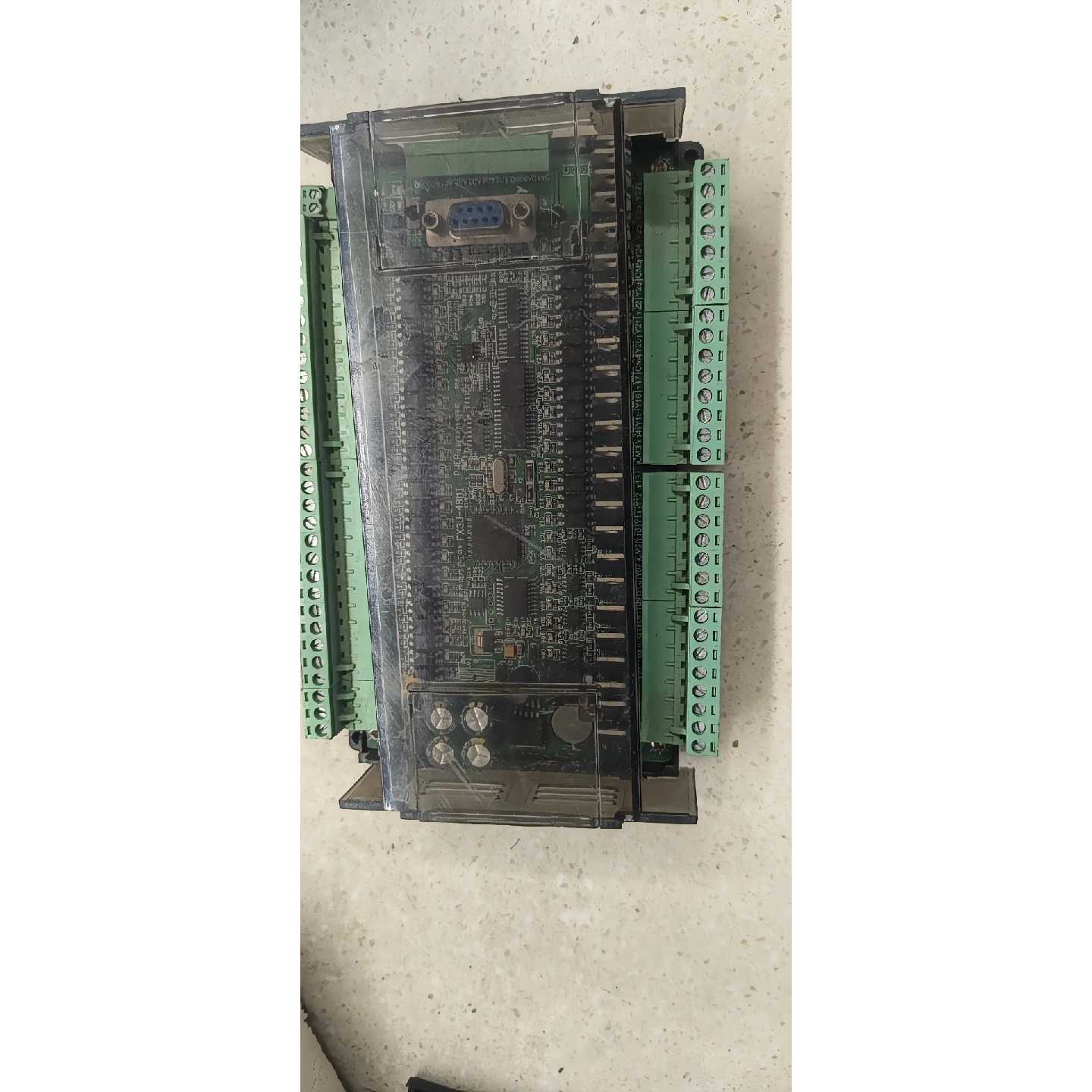 议价国产兼容三菱FX3U-48MT工控PLC板，透明外壳，支持三
