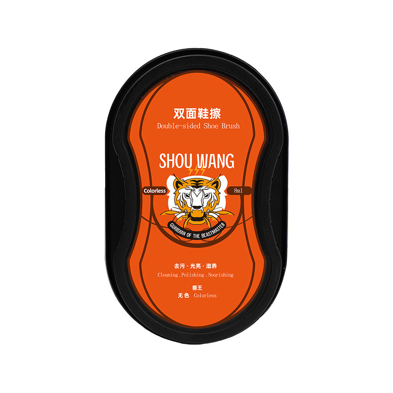 兽王双面速亮皮鞋擦自带鞋油