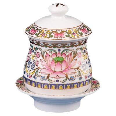 陶瓷无字佛前观音用品供水杯