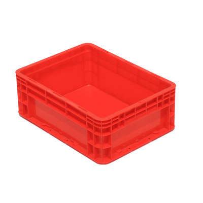 红色周转箱塑料物流箱汽配箱40*30*14.7eu箱加厚箱收纳箱不良品箱