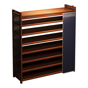 家用门口鞋架多层入户楠木置物架小户型好看单间鞋柜收纳小型窄款