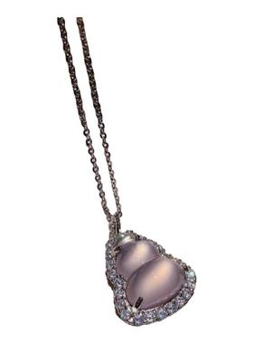 古法花丝 胖福桃花小蛮腰粉水晶手链 新中式 粉猫眼盘缠花神手串