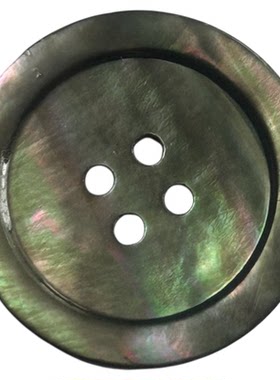 黑蝶贝四眼细边天然贝壳纽扣