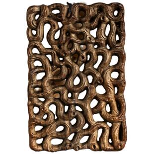 金丝楠阴沉木路路通手把件吊坠挂件事事顺利路路畅通四通八达