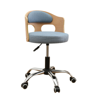 实木吧台椅子现代简约靠背椅收银台滑轮升降高脚凳高脚椅家用转椅