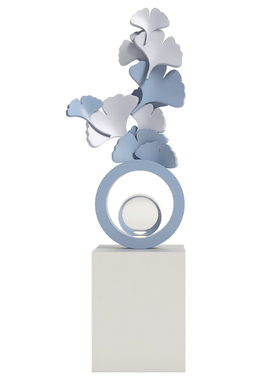 银杏水晶球大型落地摆件乔迁礼物