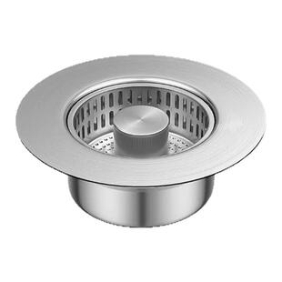 不锈钢厨房水槽过滤网弹跳芯下水器通用按压式洗碗池洗菜盆漏水塞