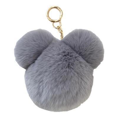 獭兔毛米奇皮草小熊猫头包包挂件