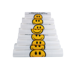 加厚笑脸塑料袋食品级红色胶袋打包袋手提方便袋厂家批发透明袋子