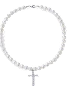 ins网红珍珠项链锁骨链