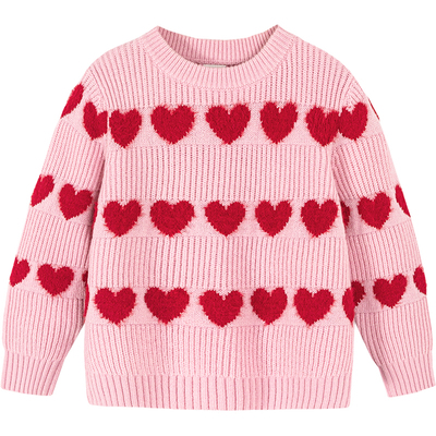 迷你巴拉女童甜美节日氛围毛衫