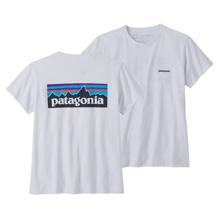 Patagonia P-6 Logo Responsibili巴塔女子户外环保混纺T恤37567