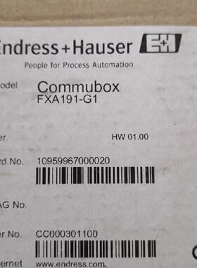 议价EH FXA191-G1 恩德斯豪斯全新Hart通讯接口模块 Commubox FXA