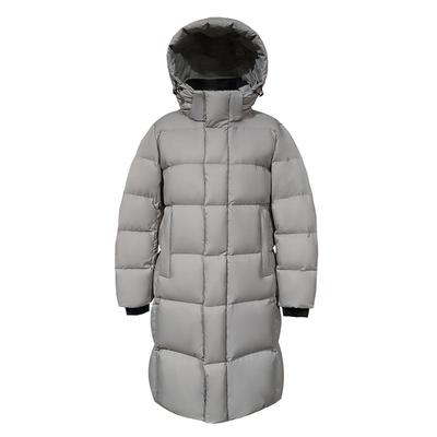 复古深咖色95鹅绒服加厚中长款