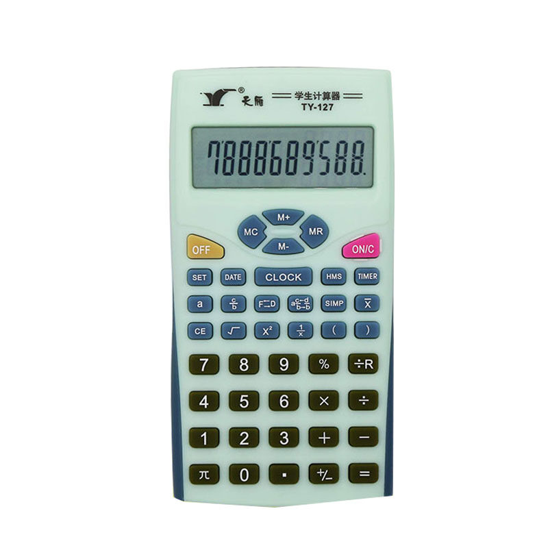 小学生四年级计算器分数学习考试五六年级多功能计算机天雁TY-127