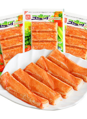 可莱美蟹棒韩国进口蟹柳即食0脂
