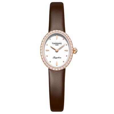 【情人节礼物 】天王表楼兰系列真皮石英女表小表盘轻奢女生31525