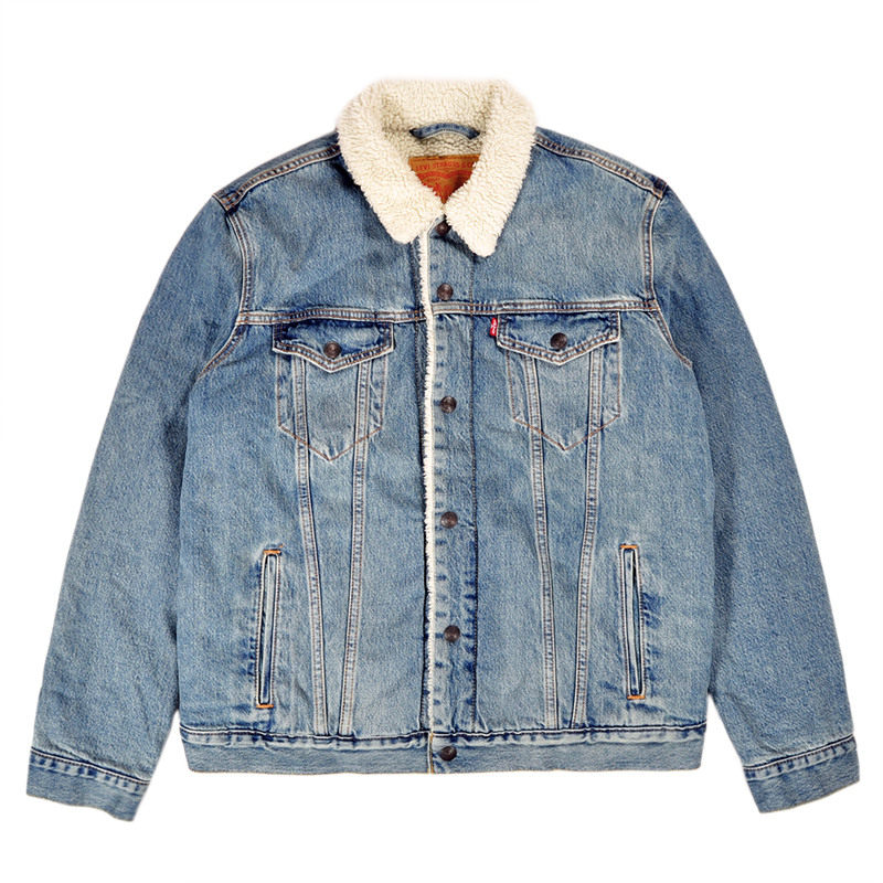 Levi's李维斯男士加厚加绒羊羔绒牛仔夹克冬季棉衣外套16365-0044