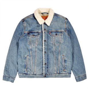 Levi's李维斯男士加厚加绒羊羔绒牛仔夹克冬季棉衣外套16365-0044