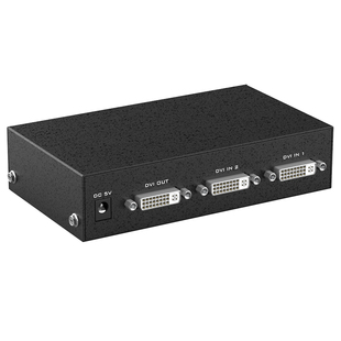 迈拓维矩 DVI切换器2进1出数字高清视频信号二切一电脑屏幕共享器 带遥控 MT-DV201