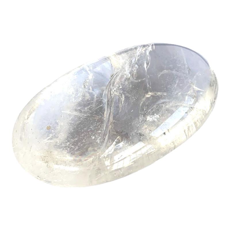 天然白水晶手握石彩虹光把玩冥想