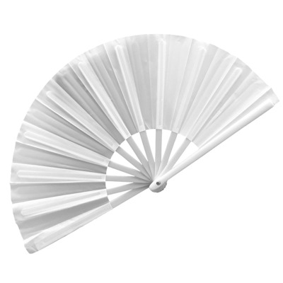 白色响扇舞蹈扇黄色红白双面扇