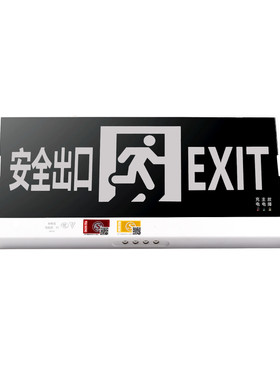 安全出口应急灯二合一指示牌消防照明灯紧急疏散通道指示灯新国标