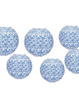 婚庆国风青花瓷圆形灯笼挂饰