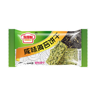 海苔薄脆咸味紫菜饼干早餐代餐办公室网红休闲零食袋装整箱批发