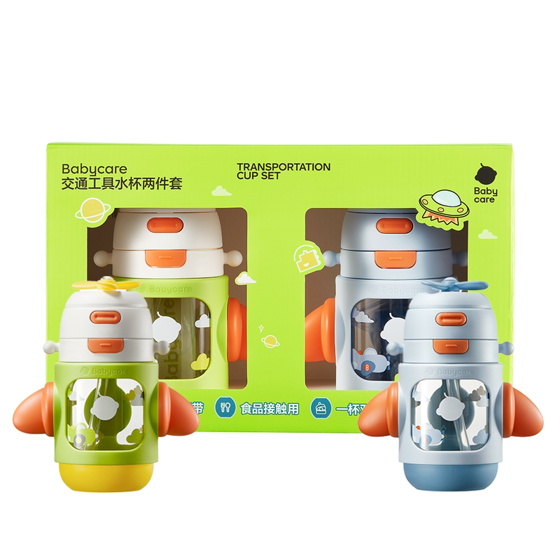 babycare儿童吸管杯 交通玩具款 大容量水壶