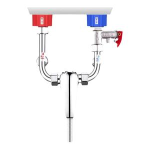 全铜电热水器混水阀明装花洒配件冷热开关全铜混合阀水龙头三通用