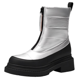 KISSCAT接吻猫秋冬季新款厚底羽绒雪地靴女加绒保暖冬靴加厚棉鞋