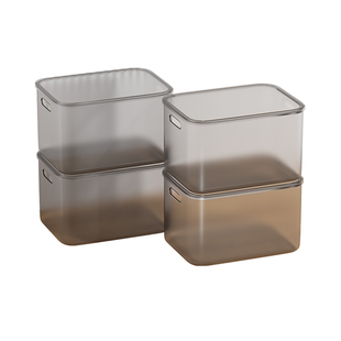 透明收纳箱家用衣服零食书本玩具杂物长方形带盖储物置物筐整理盒