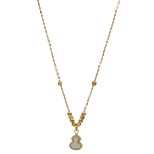 ZOXI金店款2025新款碎金子旺财葫芦项链轻奢小众气质生日礼物女