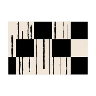 高级入户门地垫门口地毯黑白门垫家用脚垫可裁剪免洗防滑进门新款