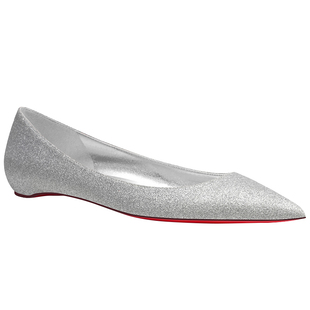 银色性感法式空乘平底鞋时尚气质名媛浅口尖头内增高大码单鞋子女