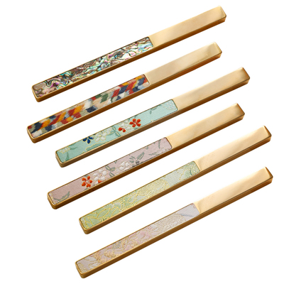 黄铜镇纸长镇尺实心黄铜书法镇纸尺毛笔压纸石压书压条金属镇尺大号文房四宝高档创意小摆件