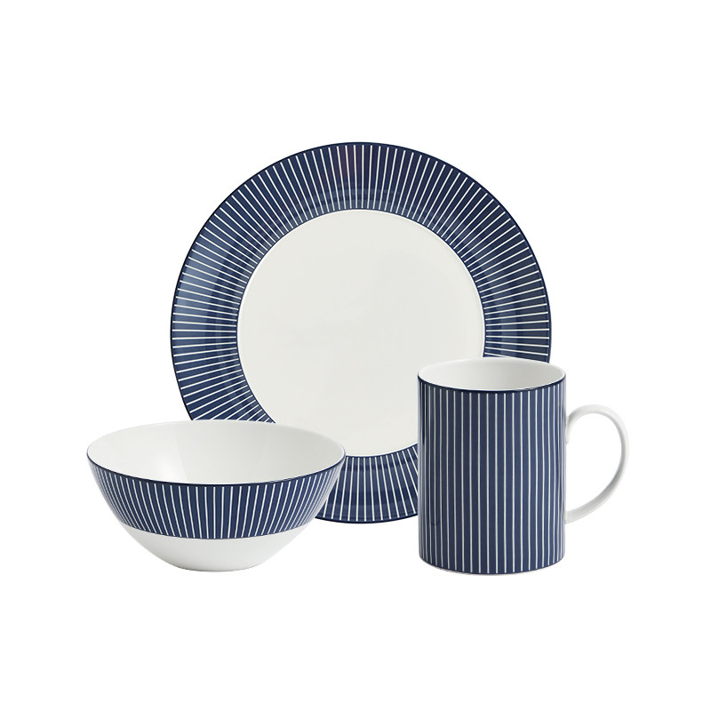 WEDGWOOD蓝调几何陶瓷碗盘餐具