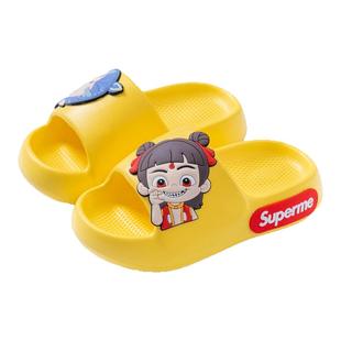 哪吒拖鞋夏季卡通男童室内防滑拖鞋中大童柔软底EVA女童宝宝凉拖