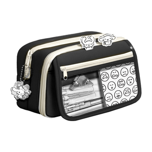 敲大容量！笔袋男生款2026新款超火高颜值ins风小学生女生初中生高中铅笔盒透明男简约痛包文具袋女孩文具盒