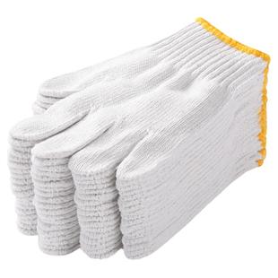 手套劳保耐磨工作加厚白棉纱棉线尼龙劳工劳动男工地干活防护用品