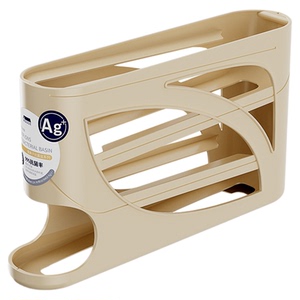 滚动鸡蛋收纳盒厨房多层斜口自动滚蛋器冰箱侧门鸡蛋托专用保鲜盒