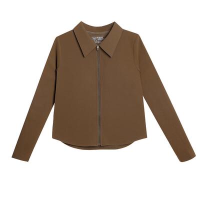 AIMER CHUANG一件出门女士秋冬翻领长袖带胸垫打底上衣CA722071