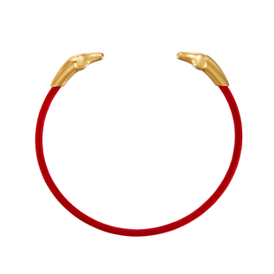 [新品]CIGALONG龙梓嘉黄金足金本命年红绳手镯马年新年情人节礼物