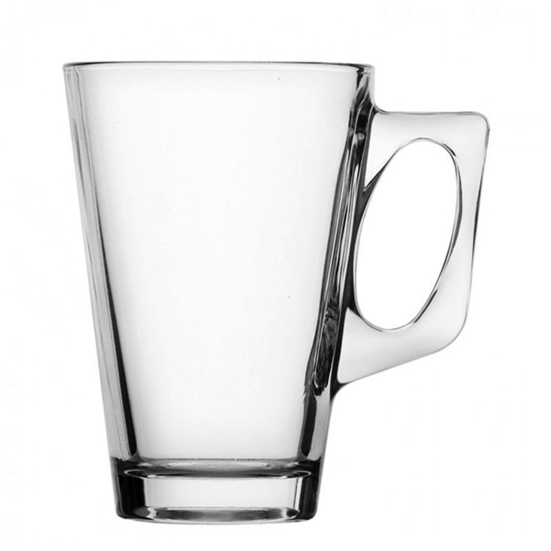 钢化玻璃啤酒带把进口咖啡杯