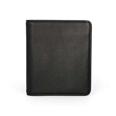 头层牛皮迷你竖款柔软商务小钱夹