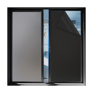 玻璃门贴纸防窥遮光玻璃窗防窥膜卫生间窗户浴室厕所透光不透人影