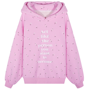 落落狷介加绒卫衣女2026年新款设计感小众连帽套头外套小个子保暖