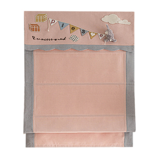 星黛露帘头女孩房儿童房窗帘定制小窗户升降帘内开遮光罗马帘飘窗