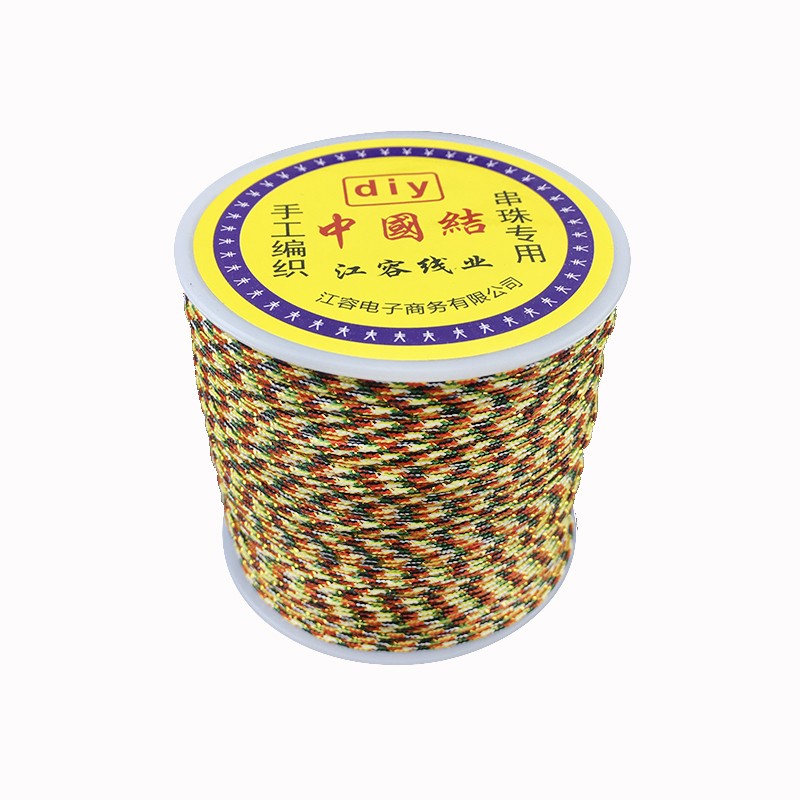 端午节五彩绳五色加金线手工编织绳子蛋兜手链玉线diy材料包